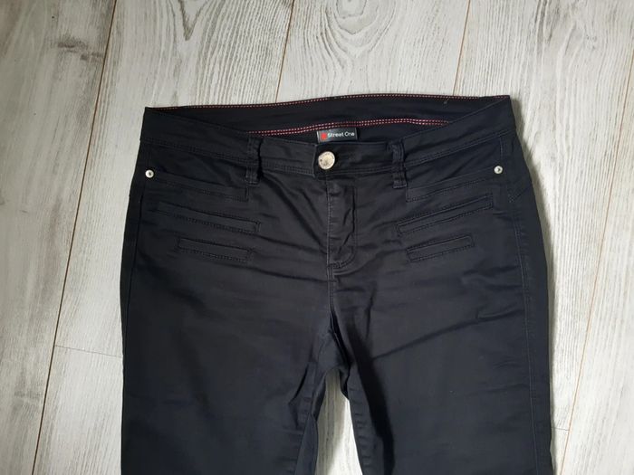 Pantalon slim noir Street One Yulius femme taille 38