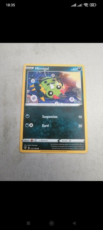 Carte Pokémon Mimigal