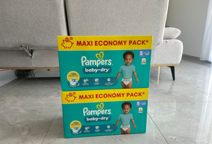 lot 2 cartons pampers baby dry taille 5