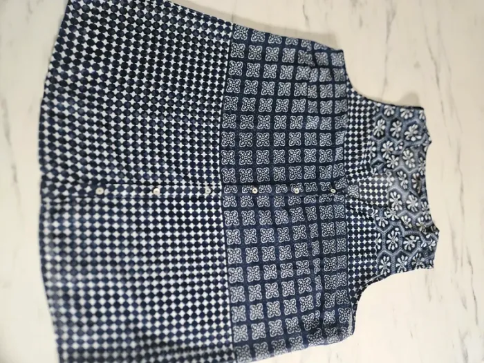 MS Mode blouse en voile bleu taille 48 - photo numéro 8