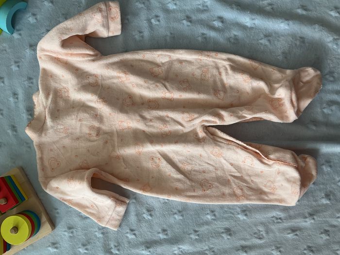 pyjama grenouillère en velours abricot à motifs ouverture devant 6 mois - photo numéro 10