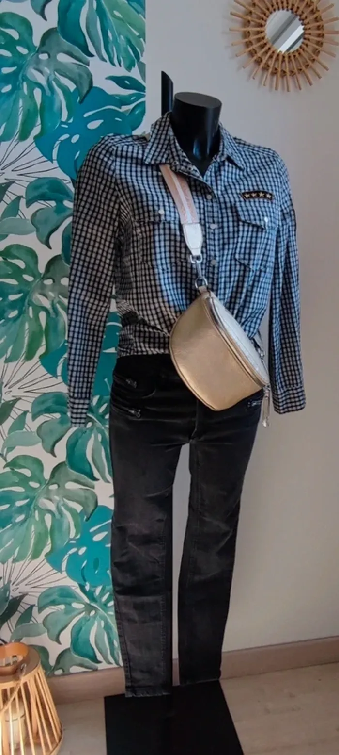 Jeans slim noire délavé taille 38 - photo numéro 2