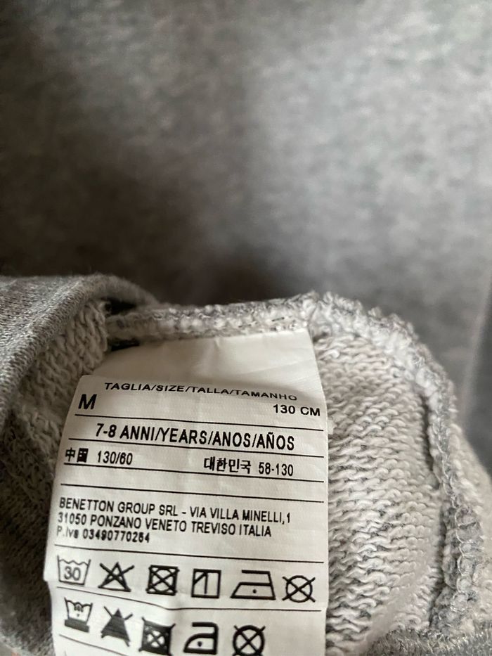 Gilet à capuche gris 🩷 paillettes 130 cm United Colors of Benetton - photo numéro 8