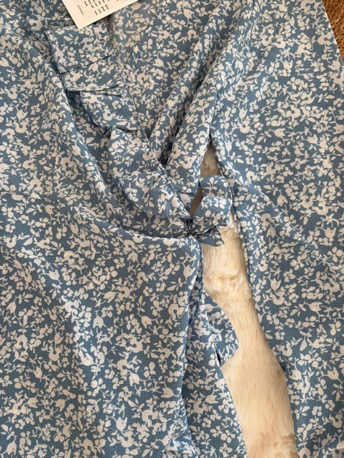 Robe bleue à motifs portefeuille taille 36 Only - photo numéro 3