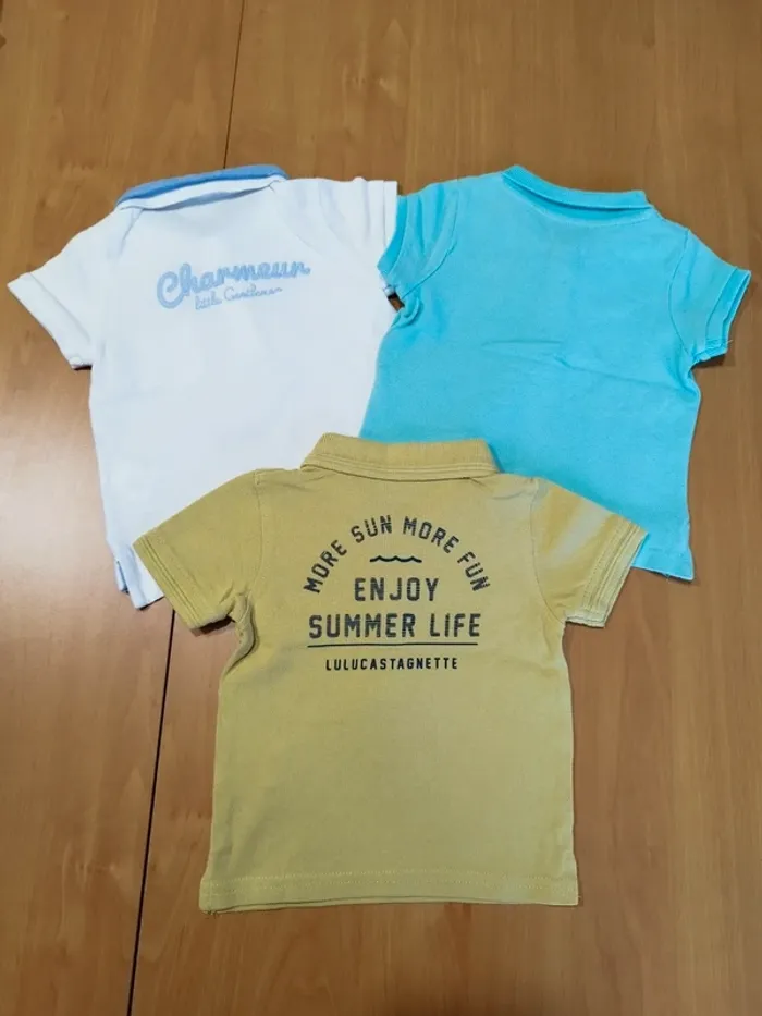 Lot de trois polos 6 mois (lot dissociable) - photo numéro 2