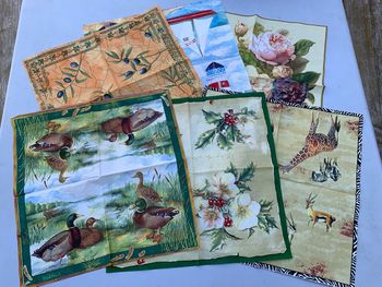 Lot de 6 serviettes décoratives