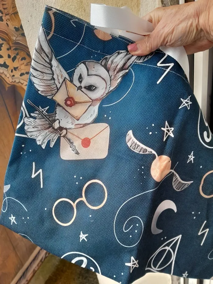 Grand sac en Chanvre, Harry Potter, couleur bleu - photo numéro 7