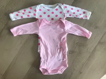 Lot de 2 bodies manches longues Petit Bateau 3 mois