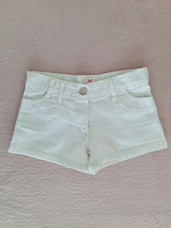 Short en jean Zef 6 ans blanc