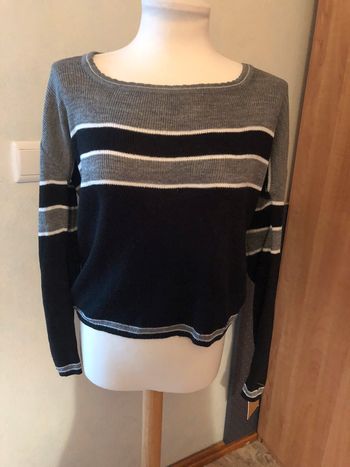 Pull noir et gris