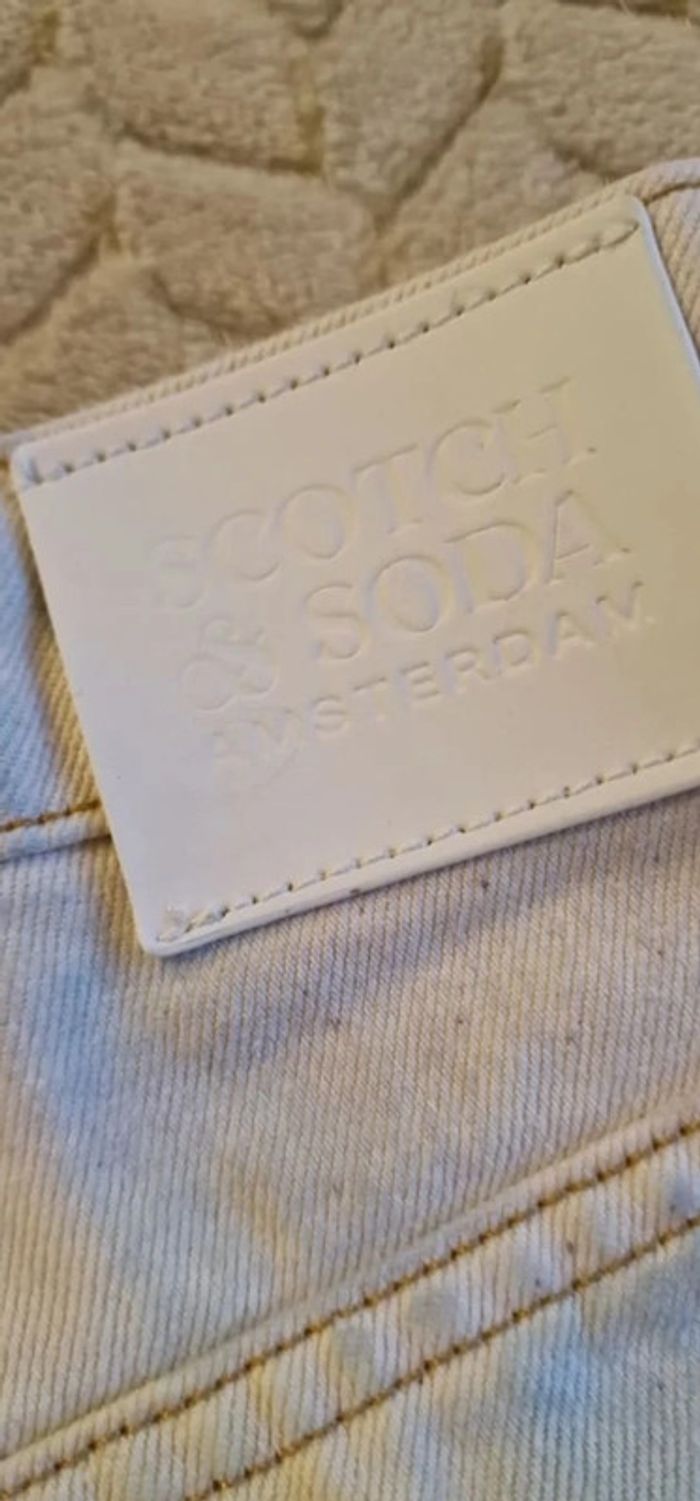 Jean Scotch & Soda droit taille haute blanc "the ripple" taille 26/32 - photo numéro 6