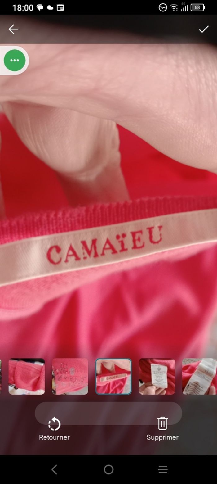 Pull femme 44 rose détails pailletés sequins c79 - photo numéro 8