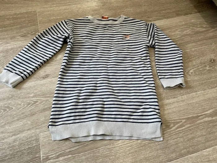 Long pull fille TAO 4 ans marinière