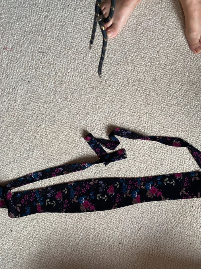 Veste  kimono noire fleurie 40 - photo numéro 7