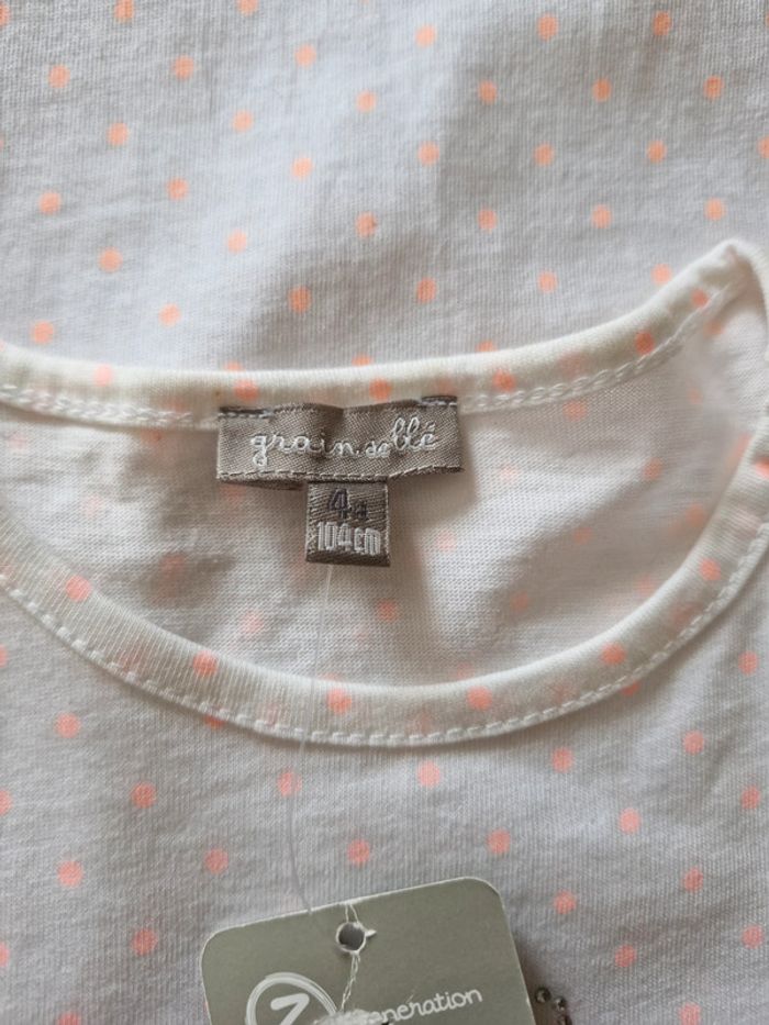 T-shirt manches courtes enfant fille 4 ans Grain de blé Coton - photo numéro 6