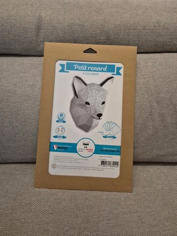 Décoration petit renard à colorier