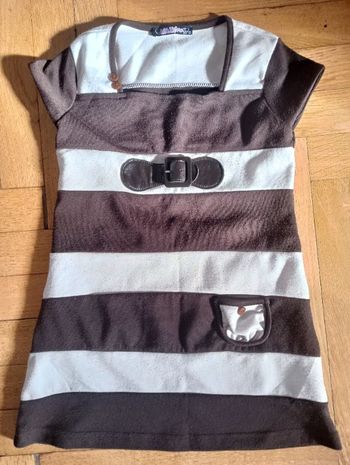 T shirt, t shirt long rayé