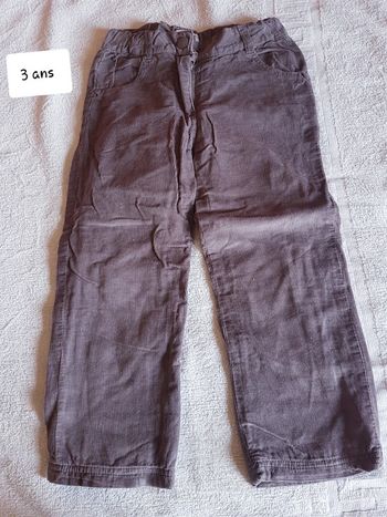 Pantalon velour kimbaloo 3 ans