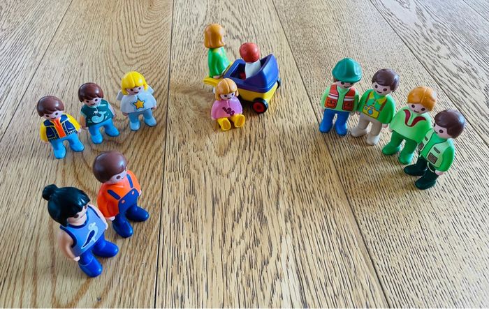 lot de Playmobil 1.2.3 forêt, ferme, personnages - photo numéro 3