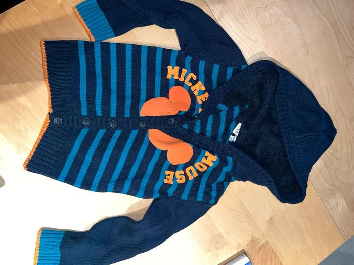 Gilet Mickey bleu 8 ans