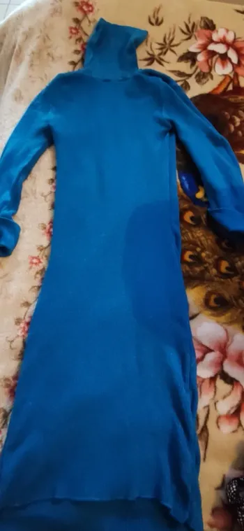 Robe pull turquoise taille s m