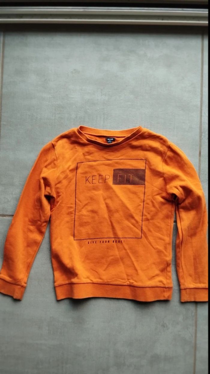 Sweat Kiabi 10 ans moutarde garçon