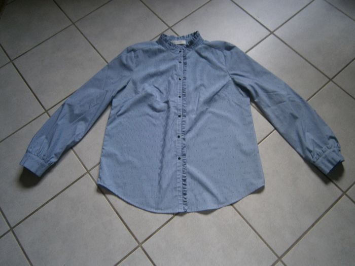 Chemisier ML rayé bleu/blanc PROMOD Taille 40 - photo numéro 4