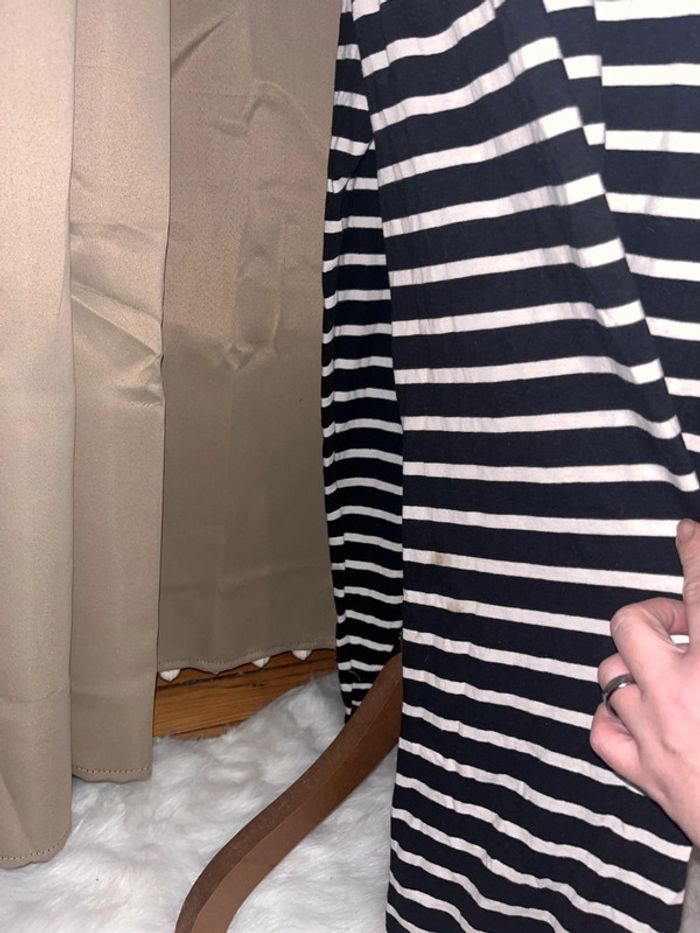 Robe longue fendue rayé taille XL - photo numéro 4