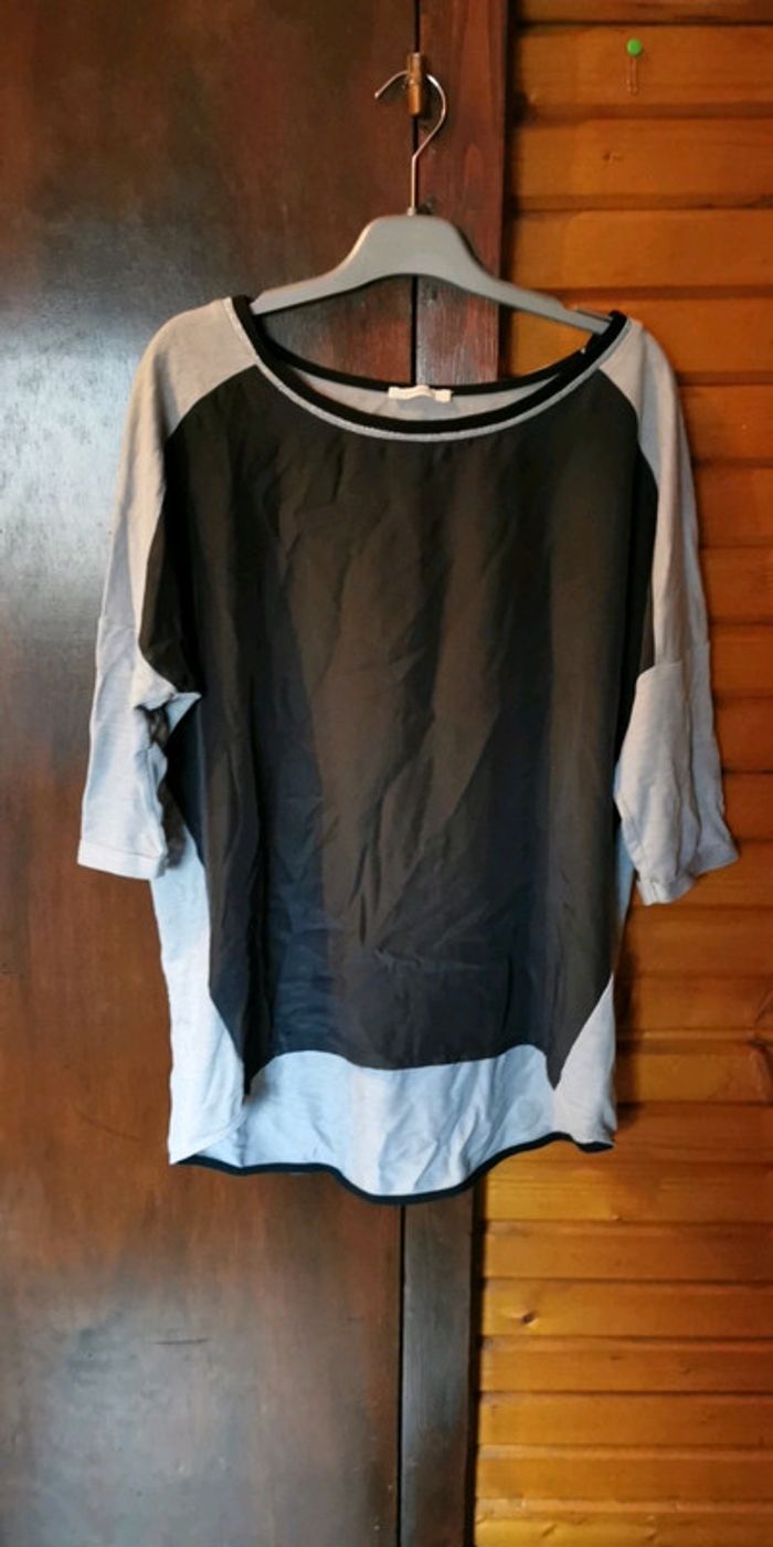 Tee-shirt bi matière - photo numéro 1