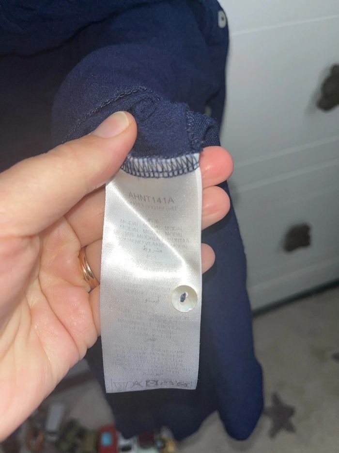 Top dentelle, bleu marine naf naf taille S - photo numéro 4