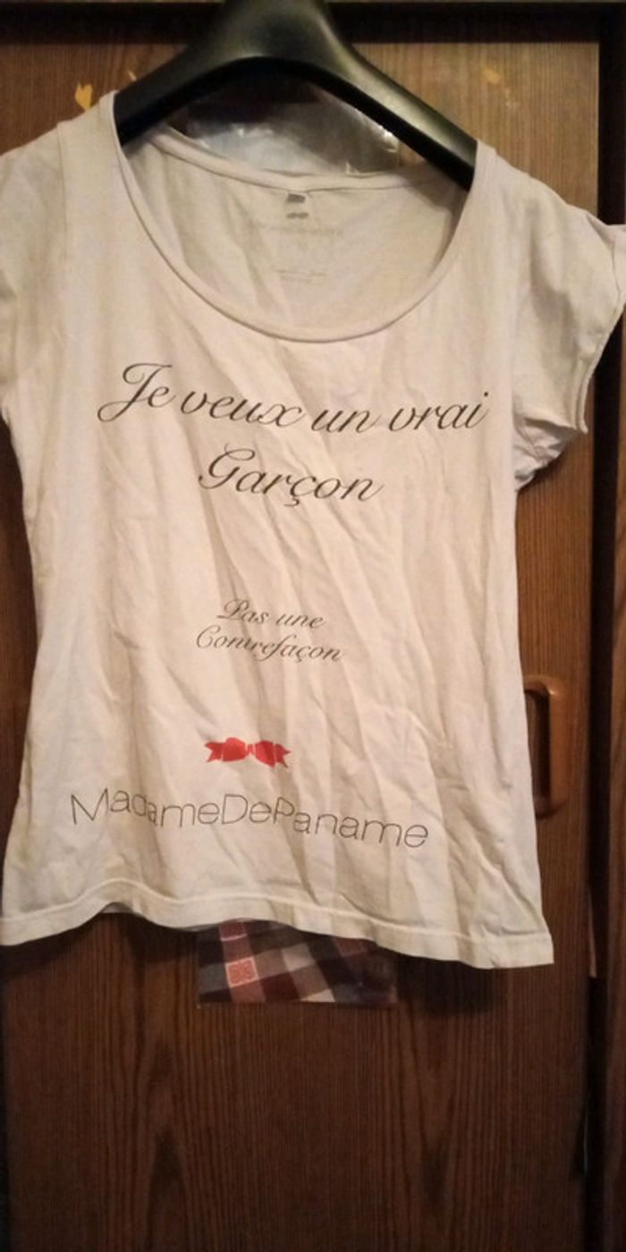 Tee-shirt blanc Madamedepaname