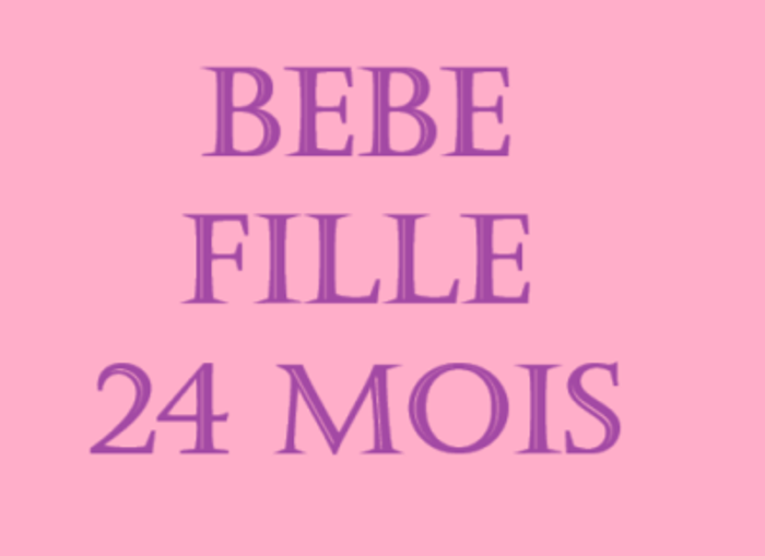 Bébé fille 24 mois