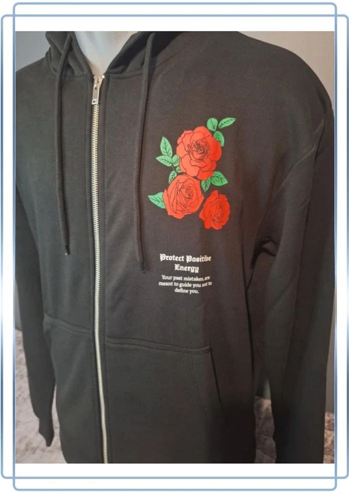 Sweat zippé à capuche Jack et jones /hoodie / noir unisexe- taille M - neuf - photo numéro 3