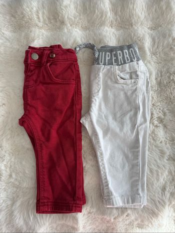👖 lot 2 jeans - bébé garçon - 6/9mois- NPO - quaplen&lilitop- très bon état