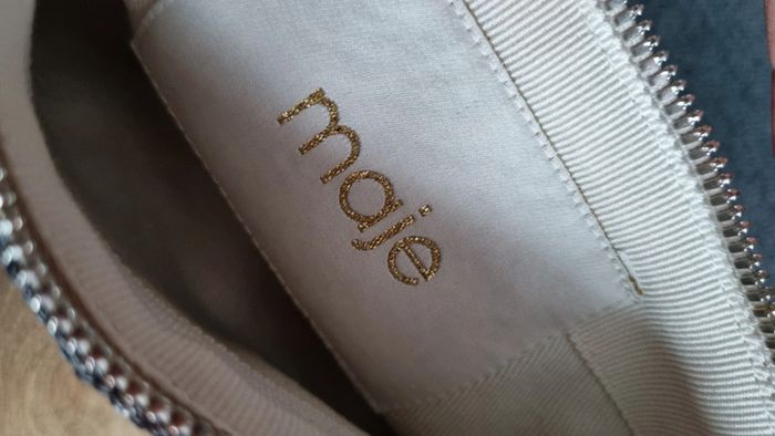 Pochette MAJE grise avec sequins sympa 28 cm Hauteur - photo numéro 4