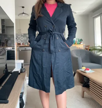 Trench long bleu marine - VILA taille M
