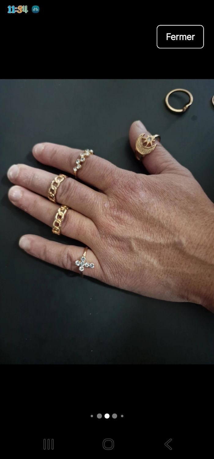 Lot 43 bague acier inoxydable - photo numéro 5