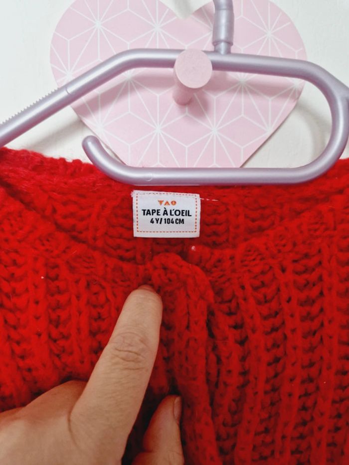 Gilet rouge tape à l'œil 4 ans - photo numéro 2