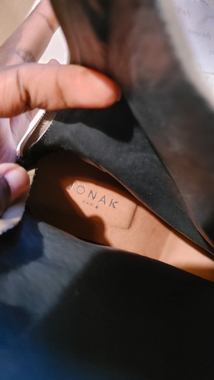 Bottines en cuir 100 % Jonak couleur kaki très bon état - photo numéro 17