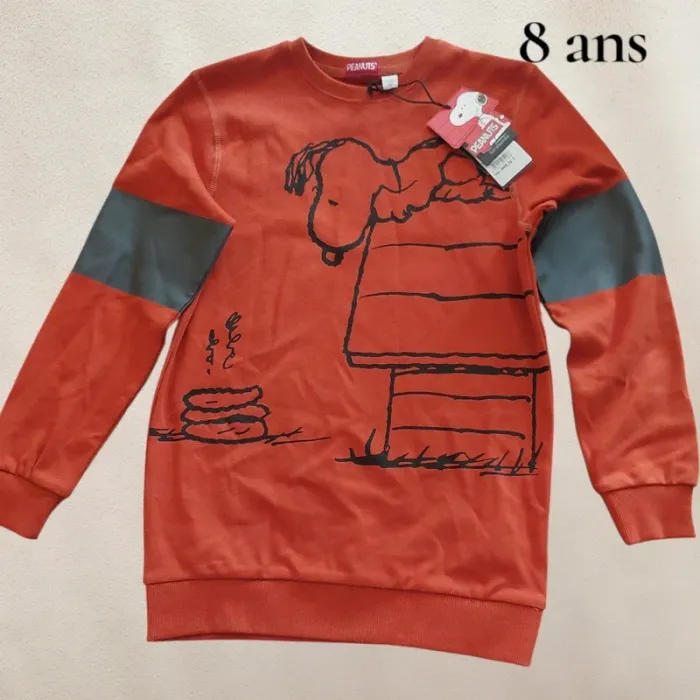 Sweat garçon-8ans-snoopy -neuf avec étiquette