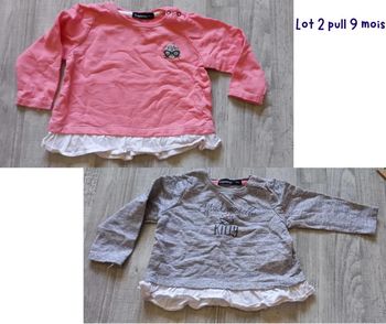Lot pull gris et rose