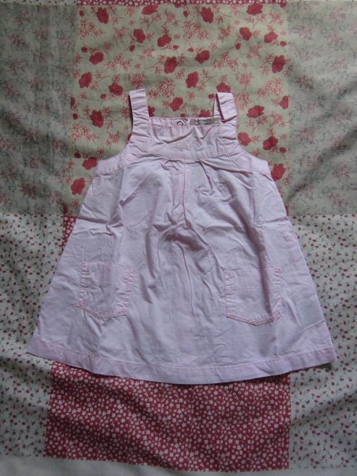 Robe été sans manches rose 9 mois