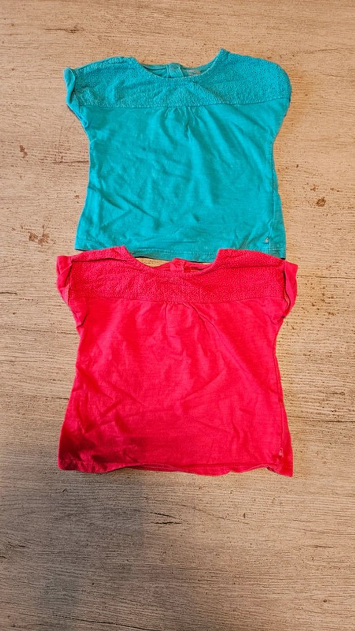 Lot de 2 t shirt à manches courtes, Obaïbi, 18 mois, nickel