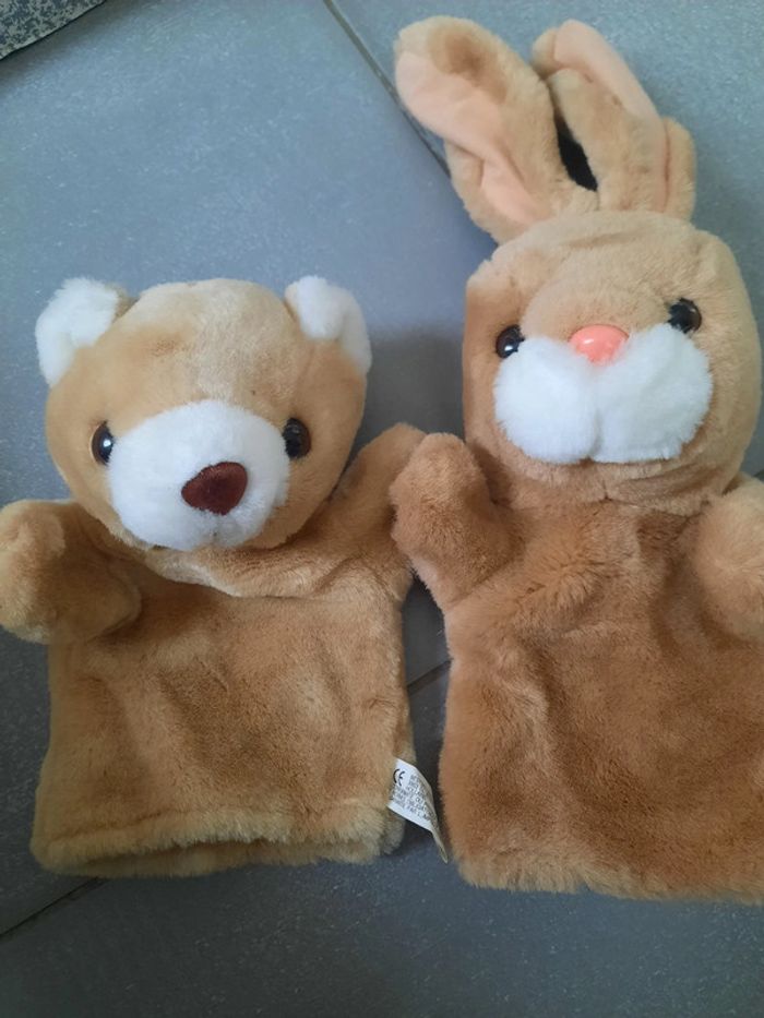 Lot peluches marionettes