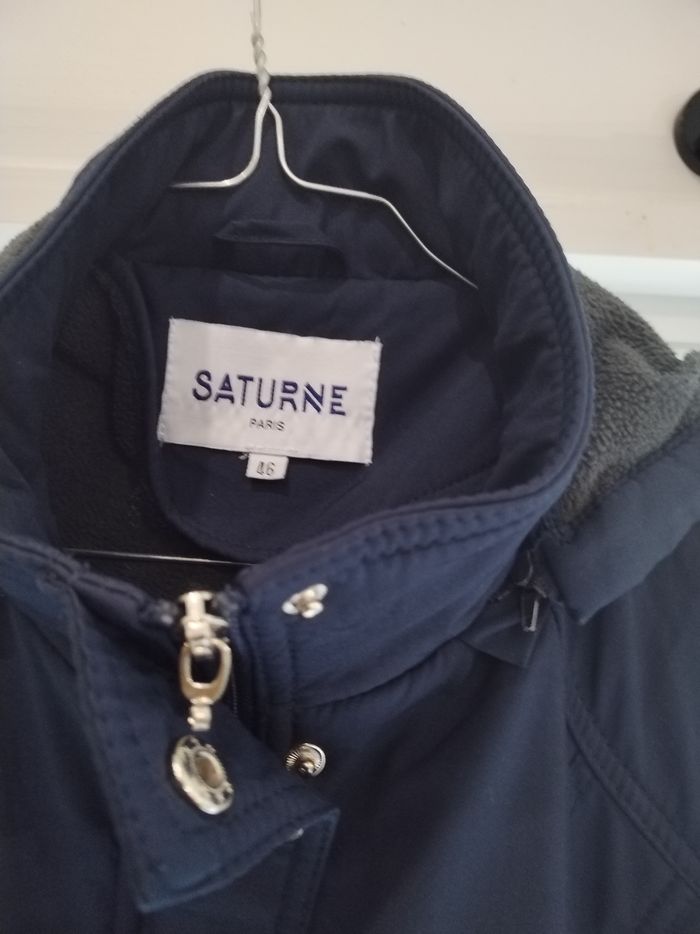 Parka doublée bleu marine- 46- SATURNE - photo numéro 4