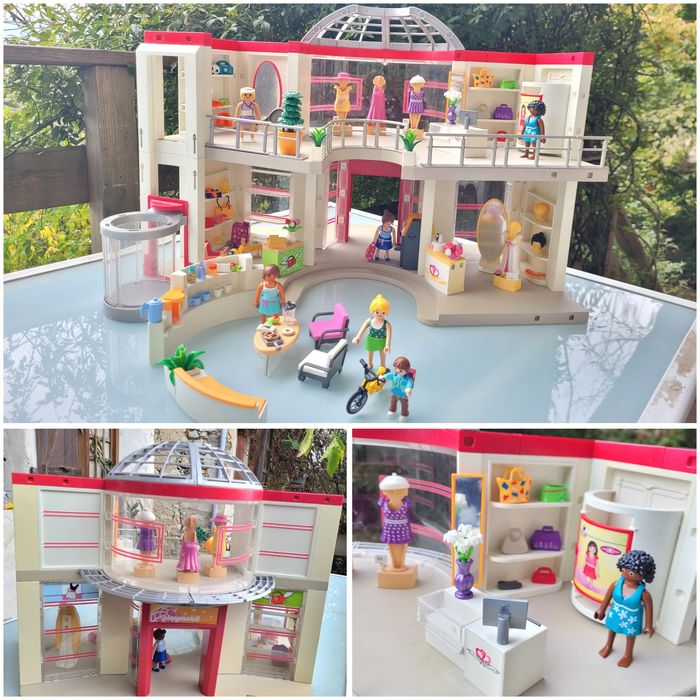 Grand centre commercial playmobil 🛍 plein d'accessoires et de personnages