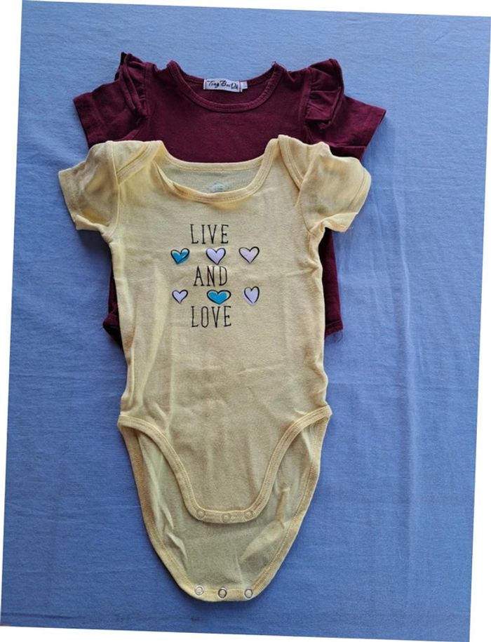 Lot de 2 bodies fille 36 mois