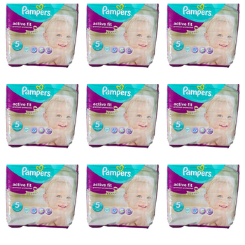 Lot de 333   Couches Pampers Active  fit Premium protection  11-25 kg kg  Taille  5 Neuf