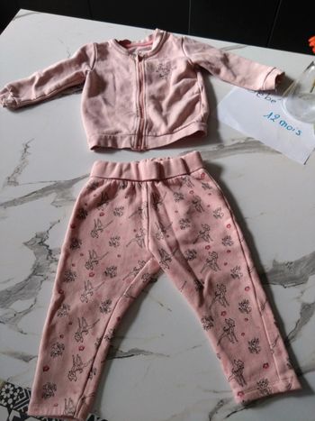 Ensemble pantalon et gilet capuche Disney t 9 12 mois