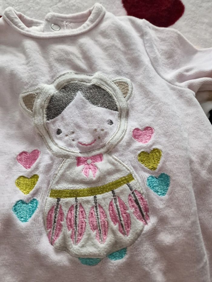 Lot pyjamas en velours 1 mois - photo numéro 2